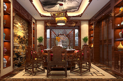 驻马店温馨雅致的古典中式家庭装修设计效果图